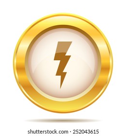 Lightning icon. Internet button on white background. EPS10 vector. 