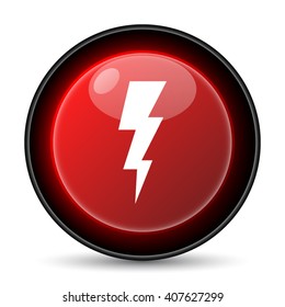 Lightning icon. Internet button on white background. EPS10 vector