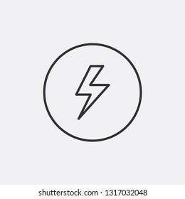 Lightning icon isolated on background. Photography symbol modern, simple, vector, icon for website design, mobile app, ui. Vector Illustration