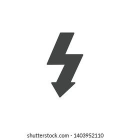 Lightning icon isolated on background. Photography symbol modern, simple, vector, icon for website design, mobile app, ui. Vector Illustration