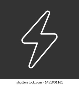 Lightning icon isolated on dark background. Flash symbol modern simple vector icon for website or mobile app