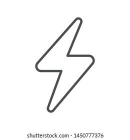 Lightning icon isolated on white background. Flash symbol modern simple vector icon for website or mobile app