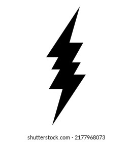 Lightning icon isolated on white background