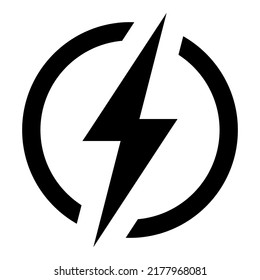 Lightning icon isolated on white background