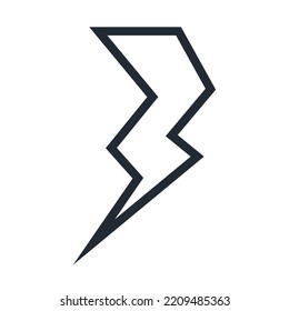 Lightning icon isolated on white background