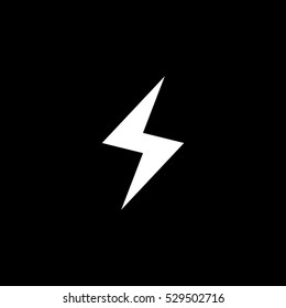 lightning icon, isolated, white background