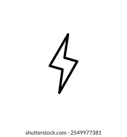 Diseño del logotipo del icono del relámpago. señal eléctrica y símbolo. icono de poder. señal de energía
