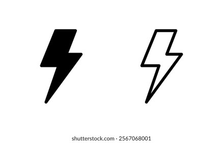 Lightning icon logo design. electric sign and symbol. power icon. energy sign