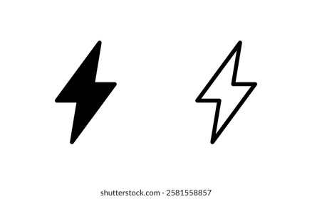 Lightning icon logo design. electric sign and symbol. power icon. energy sign
