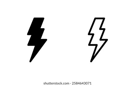 Lightning icon logo design. electric sign and symbol. power icon. energy sign