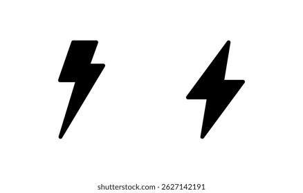 Lightning icon logo design. electric sign and symbol. power icon. energy sign