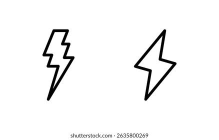 Lightning icon logo design. electric sign and symbol. power icon. energy sign