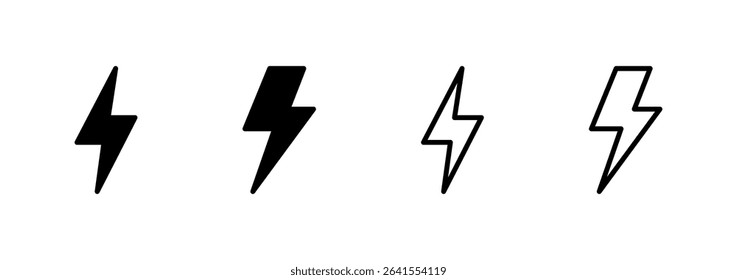 Lightning icon logo design. electric sign and symbol. power icon. energy sign