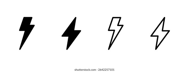 Lightning icon logo design. electric sign and symbol. power icon. energy sign