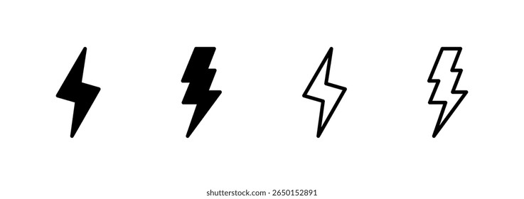 Lightning icon logo design. electric sign and symbol. power icon. energy sign