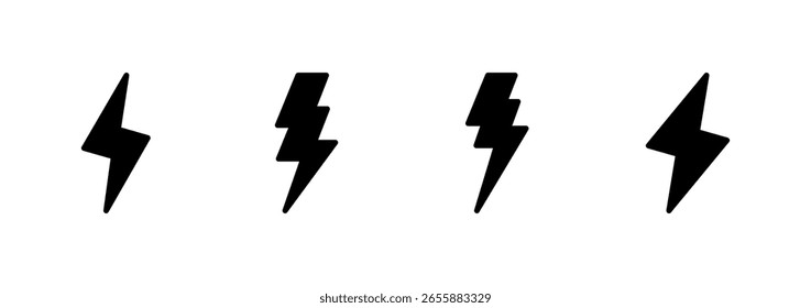 Relâmpago ícone logotipo design. sinal elétrico e símbolo. ícone de energia. sinal de energia