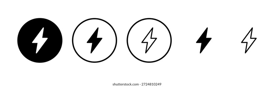 Lightning icon logo design. electric sign and symbol. power icon. energy sign
