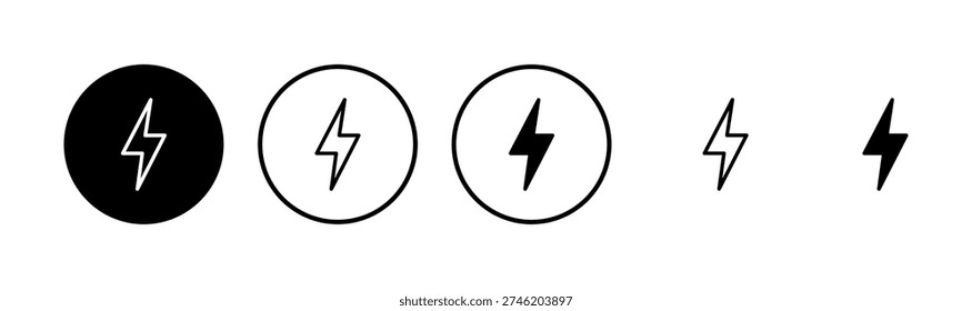 Lightning icon logo design. electric sign and symbol. power icon. energy sign