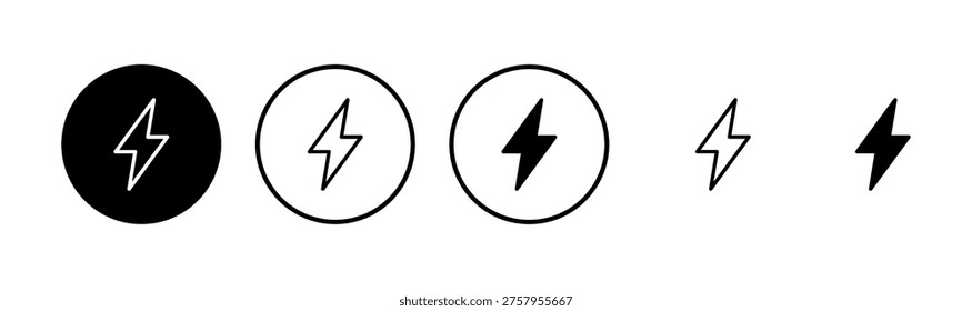 Lightning icon logo design. electric sign and symbol. power icon. energy sign