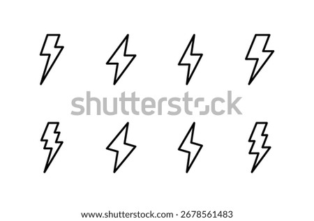 Lightning icon logo design. electric sign and symbol. power icon. energy sign