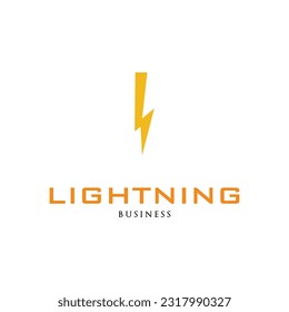 Lightning Icon Logo Design Template