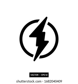 Vektorillustration des Blitzsymbol-Logos