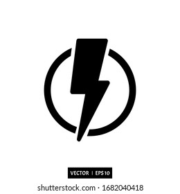 lightning icon logo illustration vector simple design