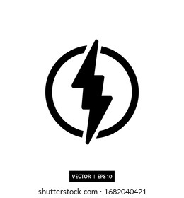 Icono de relámpago ilustración vectorial diseño simple