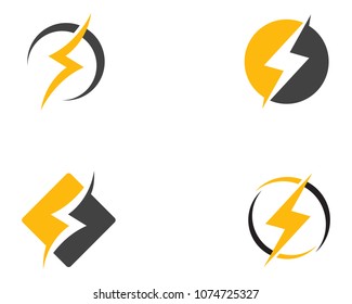 lightning icon logo and symbols,