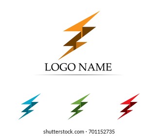 lightning icon logo and symbols
