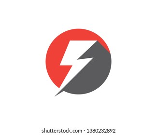 Lightning icon logo vector