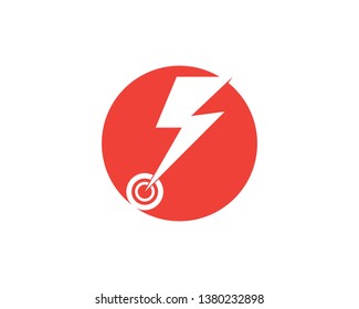 Lightning icon logo vector