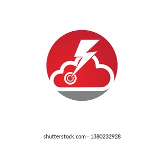 Lightning icon logo vector
