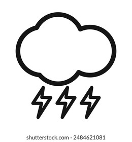 Lightning icon mark in filled style