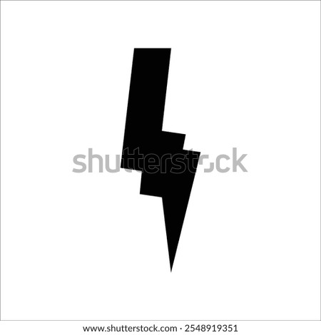 lightning icon, medium but sharp downwards