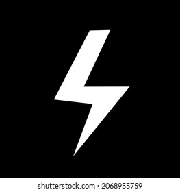 Blitzsymbol auf schwarzem Hintergrund 
