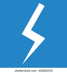 Lightning icon on blue background