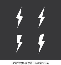 Lightning icon on grey background