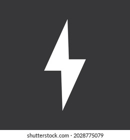 Lightning Icon on grey background