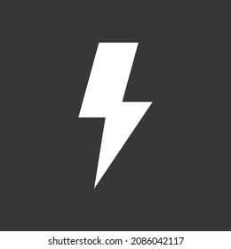 Lightning icon on grey background