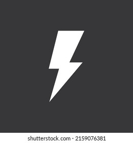 Lightning icon on grey background