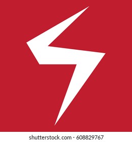 Lightning icon on red background