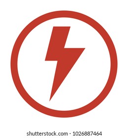 lightning Icon on white background. Vector illustration