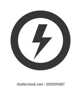 Lightning Icon on White Background. Vector