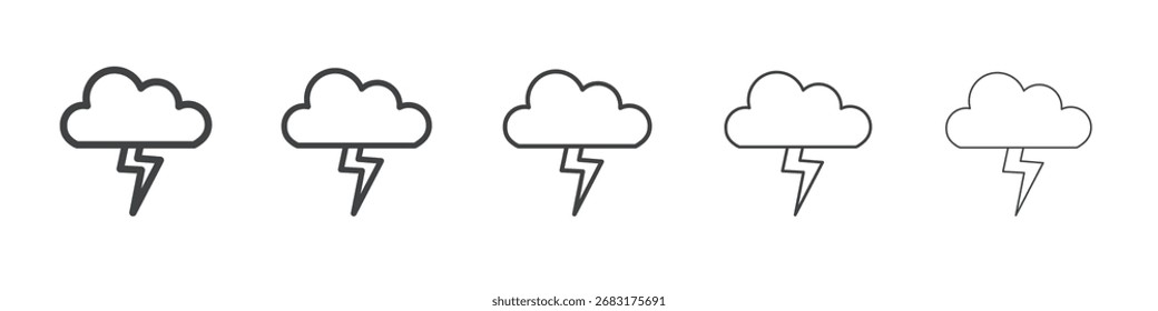 Blitzsymbol, Umrissgrafik, Vektorsymbol