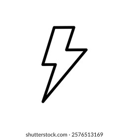 Lightning icon Outline vector for web ui