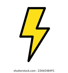 The lightning icon portrays a stylized depiction of a lightning bolt. It symbolizes energy, power, and the natural phenomenon of lightning, often associated with electricity, speed