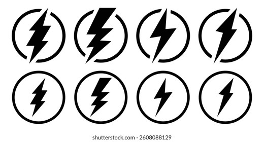 Lightning icon, power icon, lightning bolt icon, thunderbolt vector, lightning energy symbol, vector illustration, eps 10