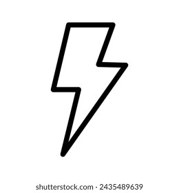 Lightning icon. power sign. for mobile concept and web design. vector illustration