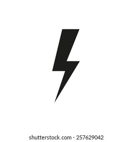 The lightning icon. Power symbol. Flat Vector illustration